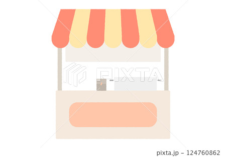 出店・屋台のベクラーイラスト ベビーカステラ 124760862
