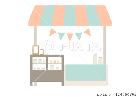 出店・屋台のベクラーイラスト 瓶 ジャム 瓶詰 出店・屋台のベクラーイラスト 瓶 ジャム 瓶詰 124760863