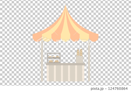 Vector illustration of a stall/food stall Bakery 124760864