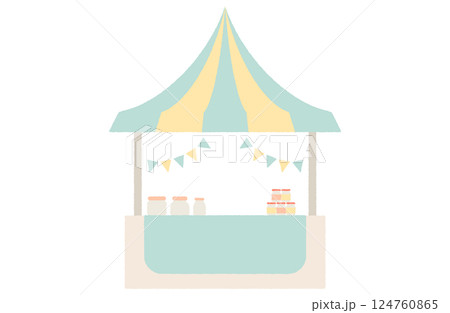 出店・屋台のベクラーイラスト 瓶 ジャム 124760865