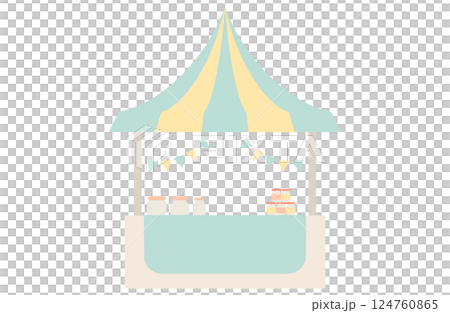 出店・屋台のベクラーイラスト 瓶 ジャム 124760865