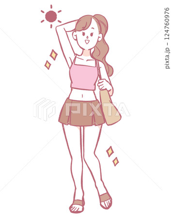 夏 肌 美容 女性 夏 肌 美容 女性 124760976