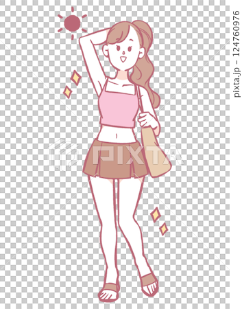 夏 肌 美容 女性 夏 肌 美容 女性 124760976