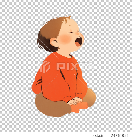 A child yawning 124761036