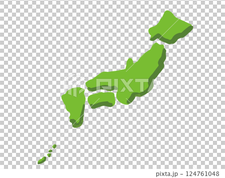 日本群島的手繪示意圖 - 地圖 日本群島的手繪示意圖 - 地圖 124761048