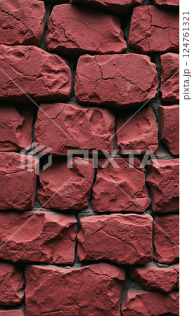Old wall of uneven burgundy stones Old wall of uneven burgundy stones 124761321