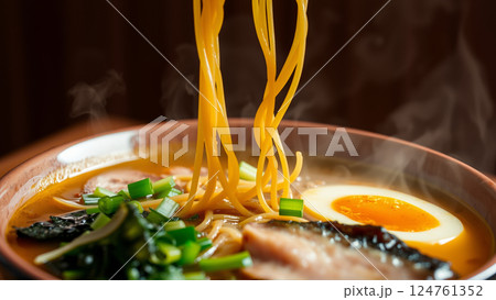 Pan-Asian soups, a combination of bright aromas, rich broths and a harmony of flavors that reflects the culture of Asia 124761352