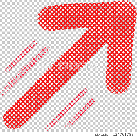 A red dotted arrow with a sense of speed A red dotted arrow with a sense of speed 124761785