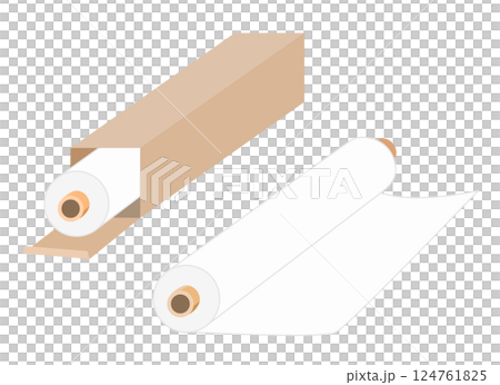 箱から出したロール紙 124761825