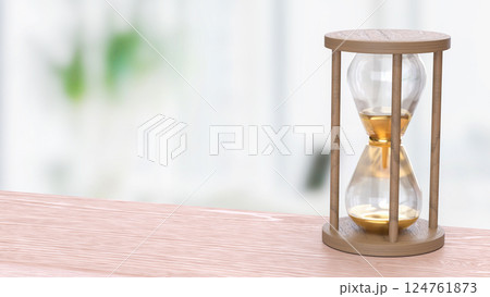 The Sand clock for Time concept 3d Rendering. The Sand clock for Time concept 3d Rendering. 124761873
