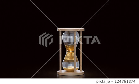 The Sand clock for Time concept 3d Rendering. 124761874