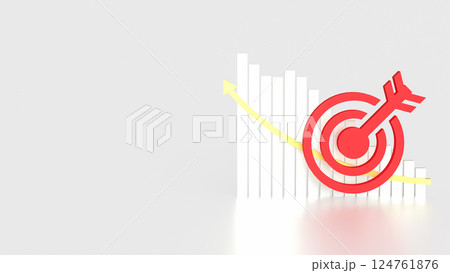 The Red target for Business concept 3d Rendering. 124761876