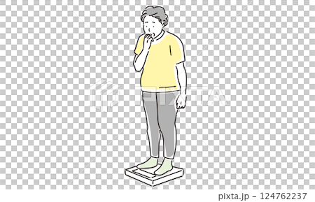 体重を気にしているシニアの女性 124762237