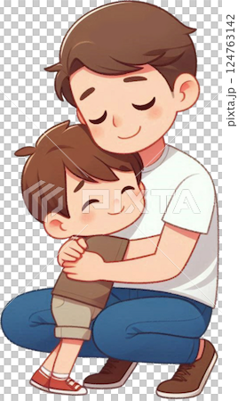happy family hug 124763142