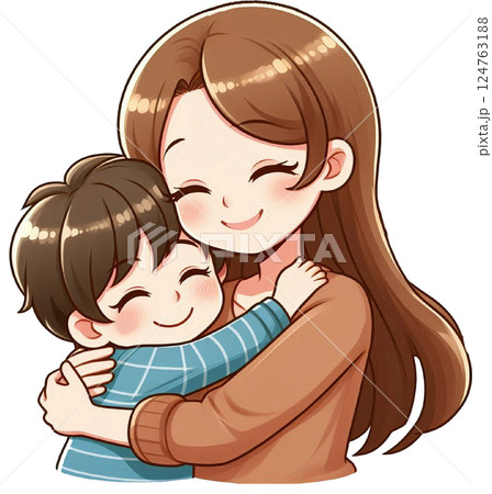 happy family hug 124763188