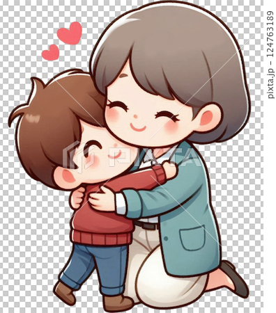 happy family hug 124763189