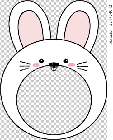 Rabbit animal face - can be used as decoration or as a sticker with a child's photo 124764042