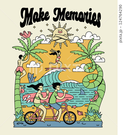 make memories vector cute illustration make memories vector cute illustration 124764290