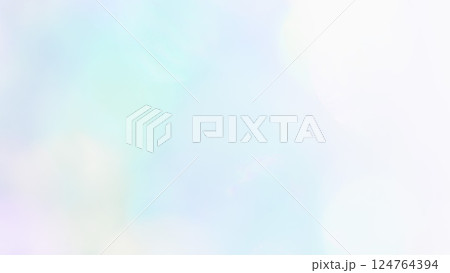 カラフル虹色のふんわりグラデーション背景素材　メルヘン　ブルー空色 124764394