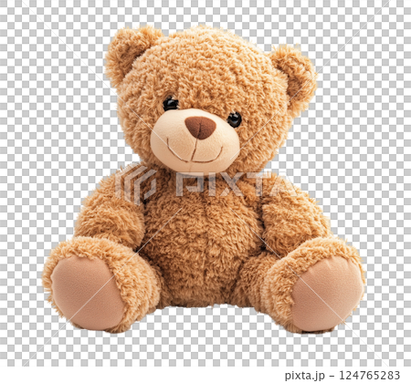 Cute teddy bear isolated on white background png transparent clipart. 124765283