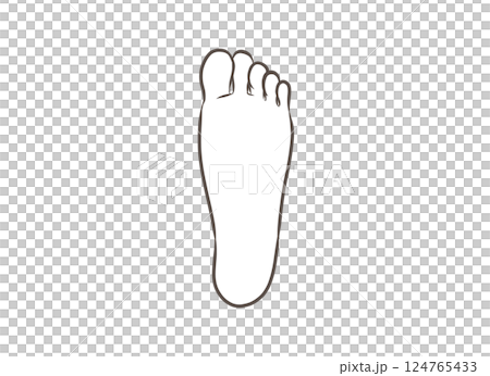 足の裏のパーツイラスト 足の裏のパーツイラスト 124765433