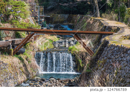 鞍馬集落そばを流れる清流　鞍馬川　京都市 124766789