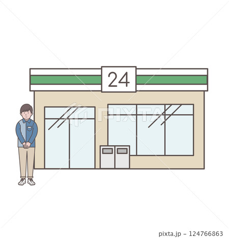 コンビニのイラスト 124766863