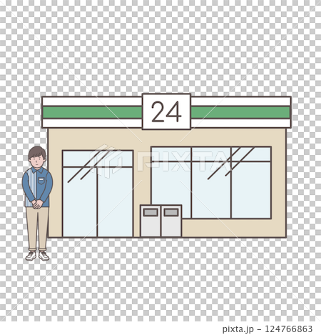コンビニのイラスト 124766863