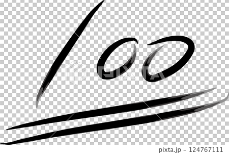 100 points, black handwritten numbers, vector... - Stock Illustration ...
