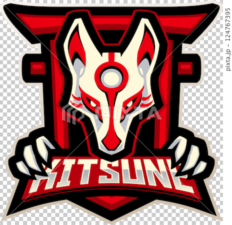 Kitsune head mascot Kitsune head mascot 124767395