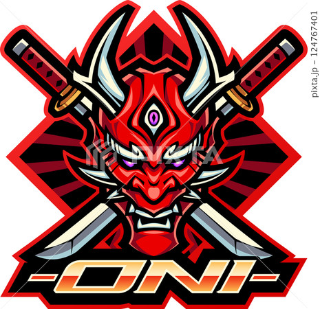 Oni head mascot 124767401