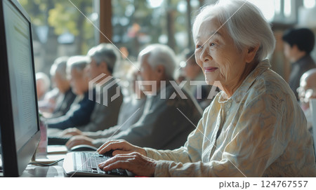高齢者のパソコン教室 124767557