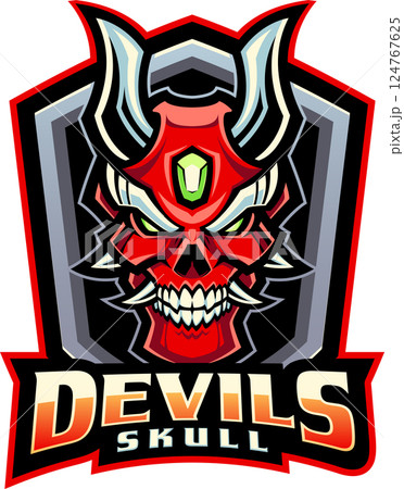 Devil skull mascot Devil skull mascot 124767625