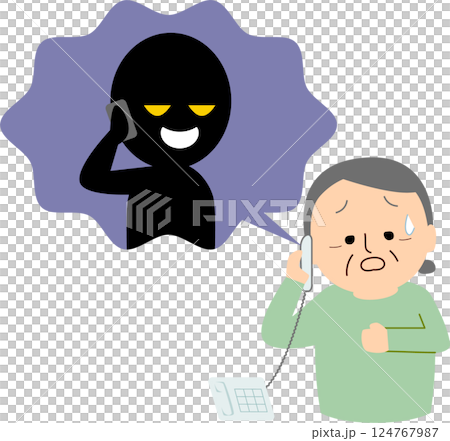 詐欺電話　オレオレ詐欺　おばあさん 124767987