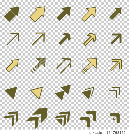 イラスト素材:いろいろ矢印イラストセット イラスト素材:いろいろ矢印イラストセット 124768153