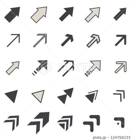 イラスト素材：いろいろ矢印イラストセット 124768155