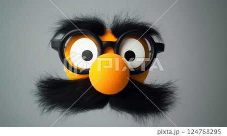 髭と眼鏡のキャラクター 124768295