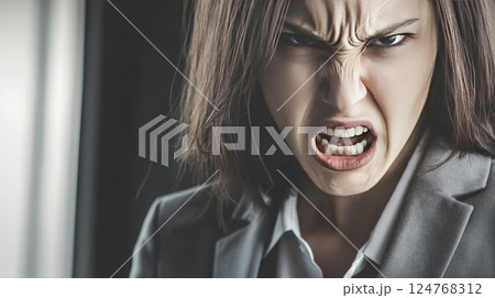 キレる女性 124768312