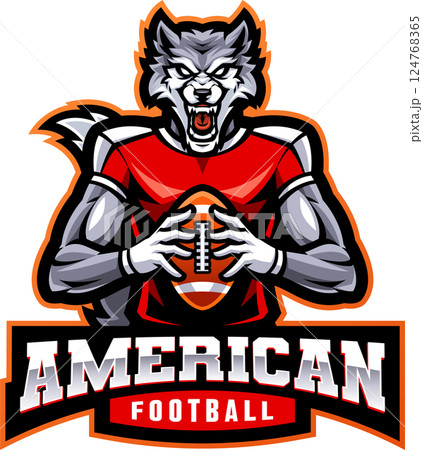 American football mascot American football mascot 124768365