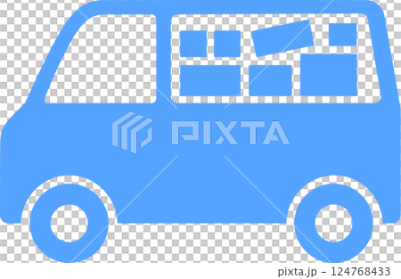 軽自動車を使用した宅配便のアイコン 124768433