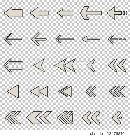 イラスト素材：いろいろ矢印イラストセット 124768564