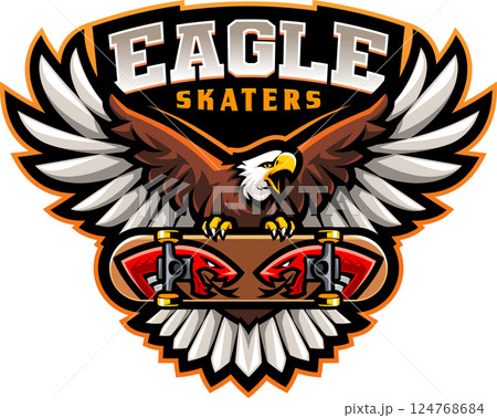 Eagle skaters mascot 124768684