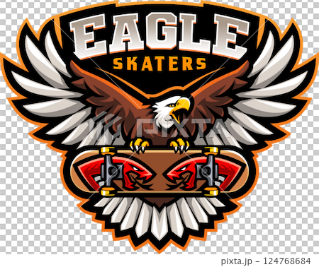 Eagle skaters mascot 124768684
