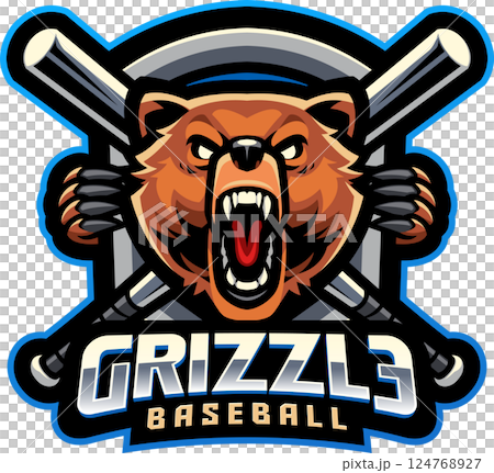 Grizzle baseball  mascot 124768927