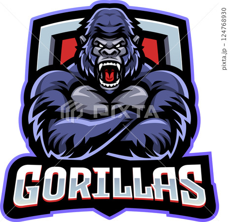 Gorilla esport mascot Gorilla esport mascot 124768930