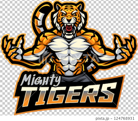 Mighty tiger mascot 124768931