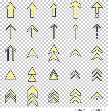 イラスト素材：いろいろ矢印イラストセット 124768983