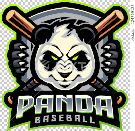 Panda baseball mascot 124769127