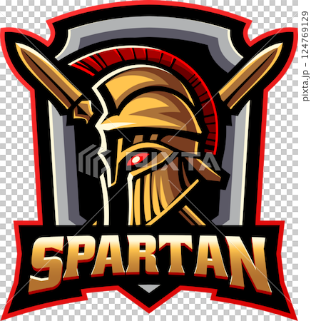 Spartan head mascot Spartan head mascot 124769129