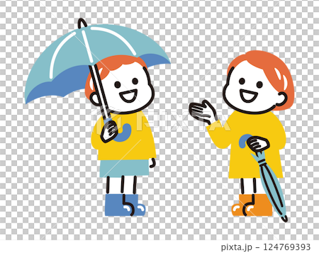 雨季和兒童 124769393